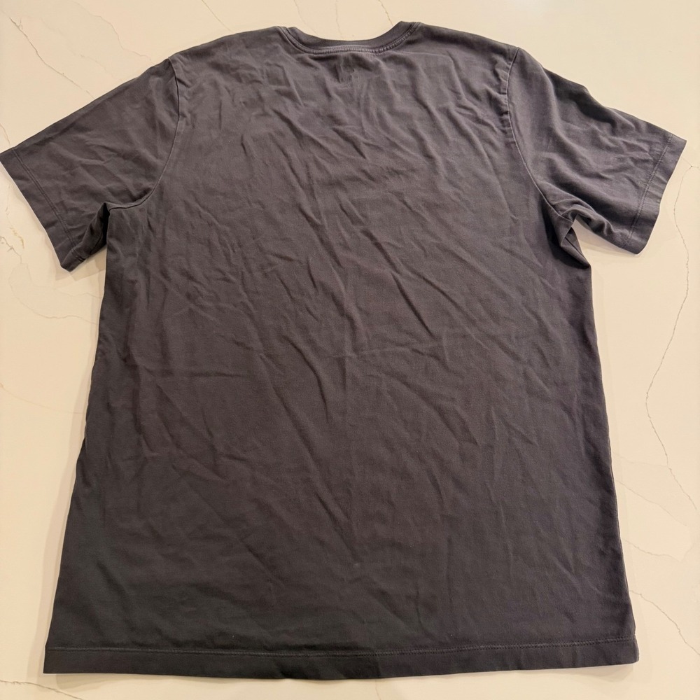 Nike Worldwide Graphic T-Shirt Mens Large Dark Gray Abstract Swoosh Short Sleeve - Picture 2 of 4